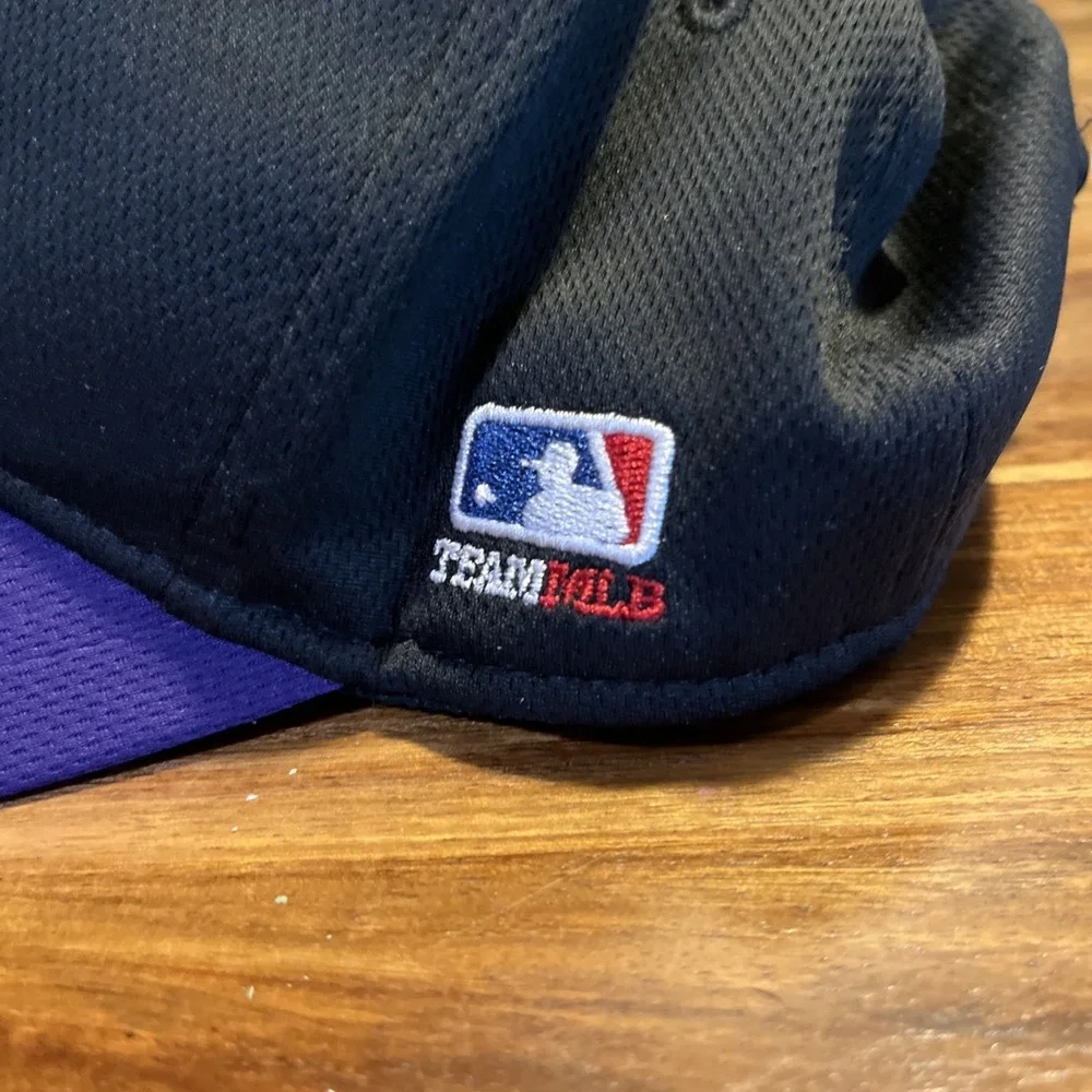 Team MLB Colorado Rockies Youth Baseball Hat Black Purple OC Sports Adjustable